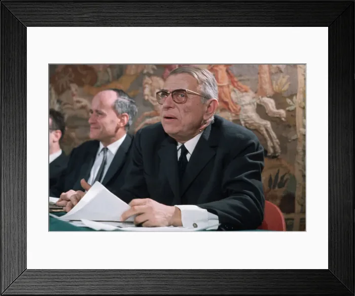 Framed Print : Jean Paul Sartre in Paris Framed Print : Jean Paul Sartre in Paris