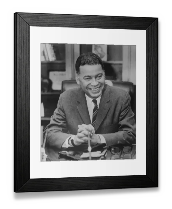 Framed Print : Senator Edward Brooke Sitting at Desk Framed Print : Senator Edward Brooke Sitting at Desk