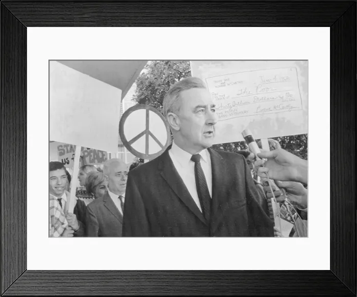 Framed Print : Eugene McCarthy Speaking to Reporter Framed Print : Eugene McCarthy Speaking to Reporter