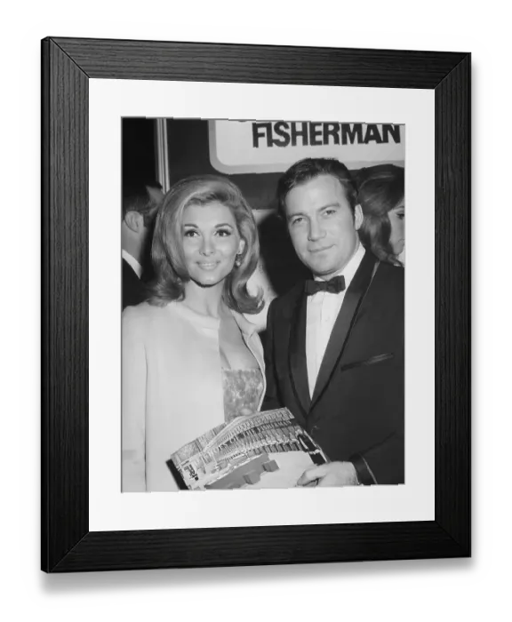 Framed Print : Actor William Shatner and Date Posing at Special Event Framed Print : Actor William Shatner and Date Posing at Special Event