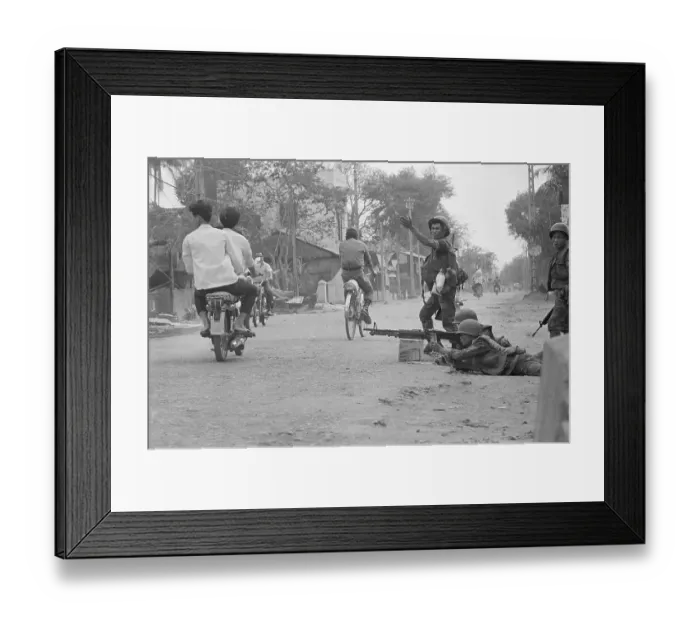 Framed Print : ARVN Troops Encircle Vietcong Hideout