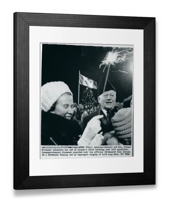 Framed Print : Governor General Michner with Wife Celebration Framed Print : Governor General Michner with Wife Celebration