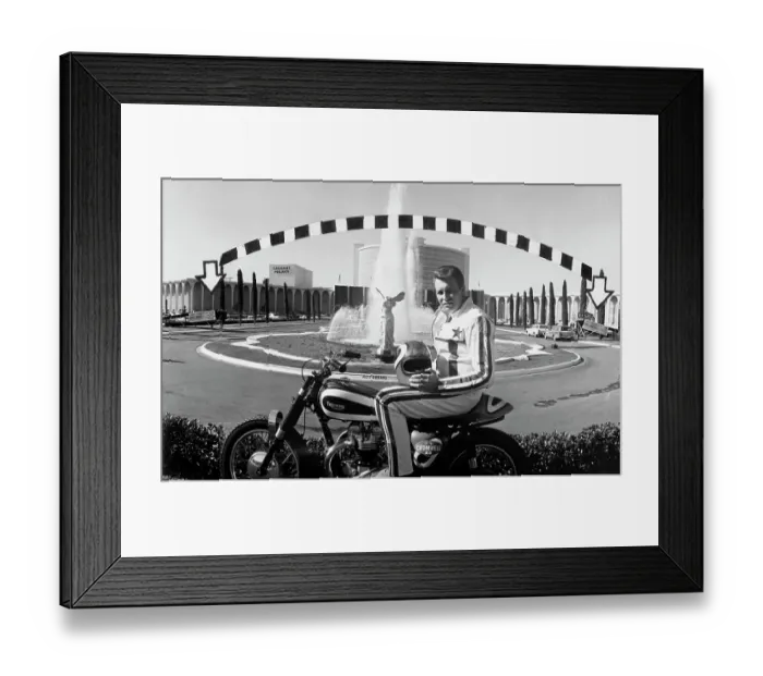 Framed Print : Evel Knievel on Motorcycle Framed Print : Evel Knievel on Motorcycle