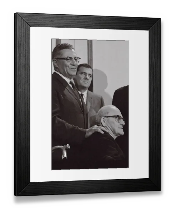 Framed Print : Vince Lombardi Watching Football Game Framed Print : Vince Lombardi Watching Football Game