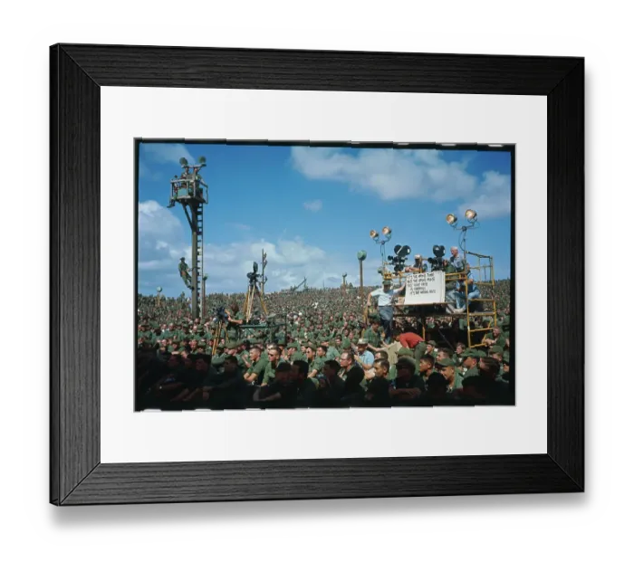 Framed Print : Soldiers Watching a Bob Hope Performance Framed Print : Soldiers Watching a Bob Hope Performance