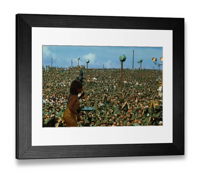 Framed Print : Soldiers Watching Singer During Bob Hope Show in Vietnam Framed Print : Soldiers Watching Singer During Bob Hope Show in Vietnam