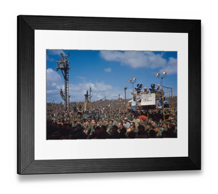 Framed Print : Soldiers Watching a Bob Hope Performance Framed Print : Soldiers Watching a Bob Hope Performance