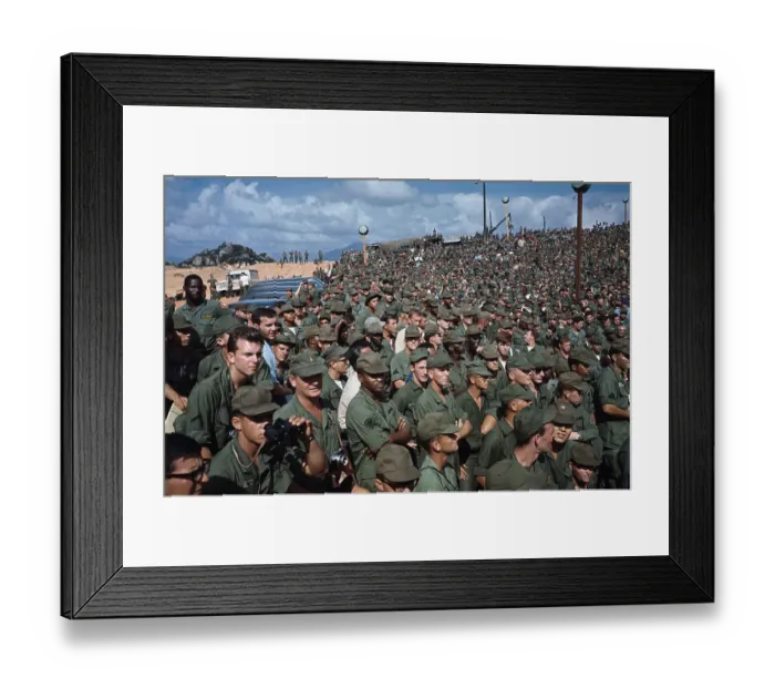 Framed Print : Soldiers Watching a Bob Hope Performance Framed Print : Soldiers Watching a Bob Hope Performance