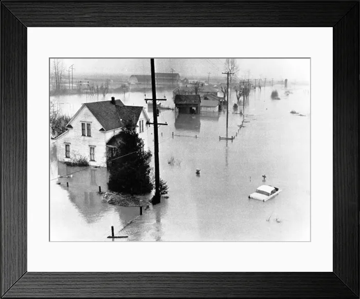 Framed Print : Snohomish River Floods on Christmas Framed Print : Snohomish River Floods on Christmas