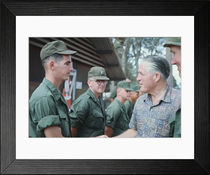 Framed Print : George Romney Talking to Troops Framed Print : George Romney Talking to Troops