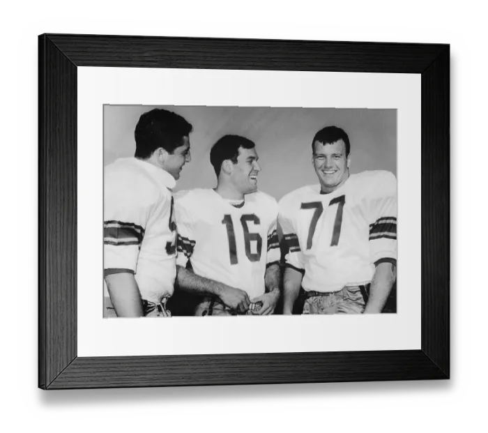 Framed Print : Bruin Football Players Talking Cheerfully Framed Print : Bruin Football Players Talking Cheerfully