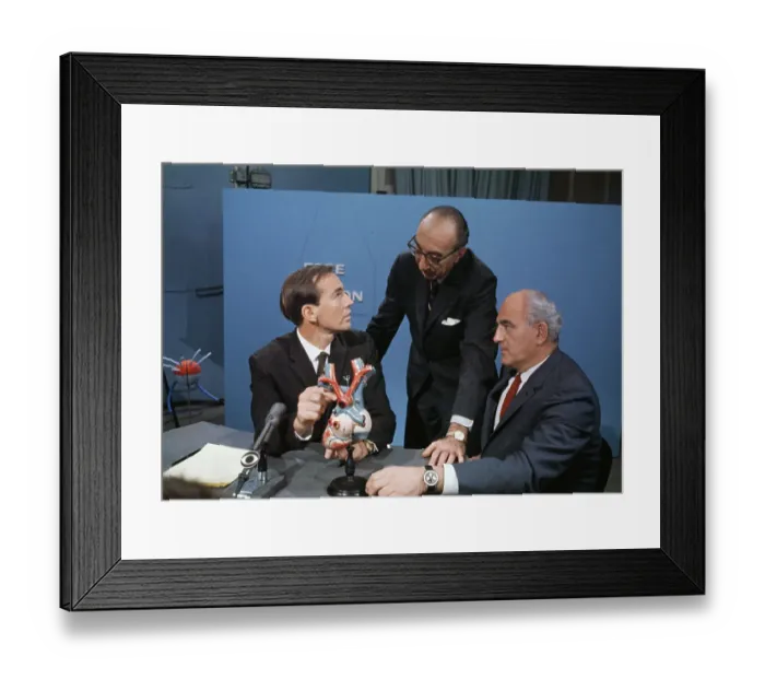 Framed Print : Drs Barnard, DeBakey And Kantrowitz Framed Print : Drs Barnard, DeBakey And Kantrowitz