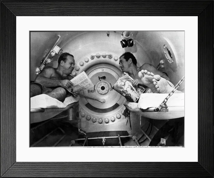 Framed Print : Doctors in Decompression Chamber Framed Print : Doctors in Decompression Chamber