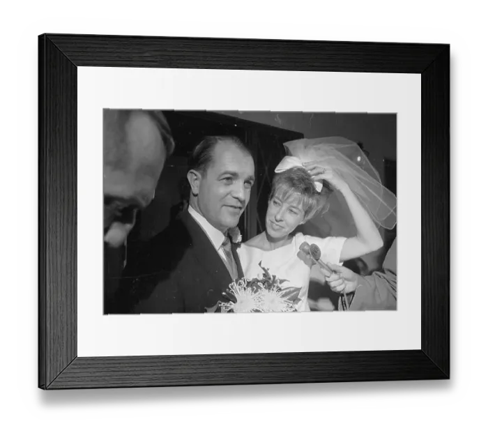 Framed Print : James J. Kavanaugh with Bride Patricia Jean Walden Framed Print : James J. Kavanaugh with Bride Patricia Jean Walden