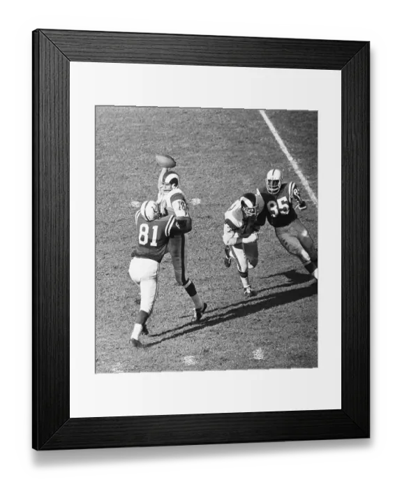 Framed Print : Roman Gabriel Throwing Pass Framed Print : Roman Gabriel Throwing Pass