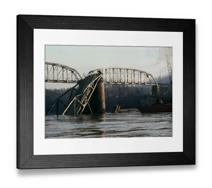 Framed Print : Silver Bridge Collapse Framed Print : Silver Bridge Collapse