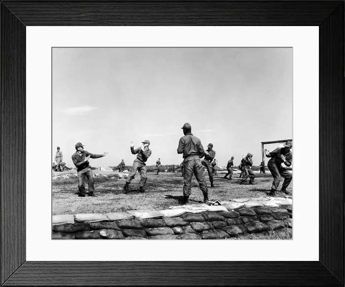 Framed Print : Soldiers Practicing Hand to Hand Combat Framed Print : Soldiers Practicing Hand to Hand Combat