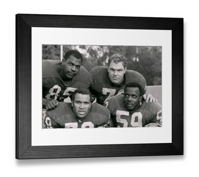 Framed Print : Football Favorites Posing