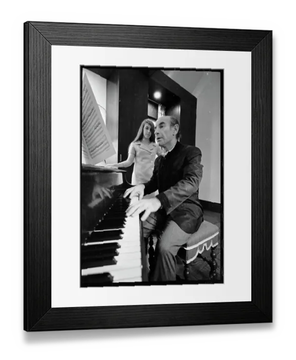 Framed Print : Jennifer Leinsdorf Listens while Father Plays Piano Framed Print : Jennifer Leinsdorf Listens while Father Plays Piano