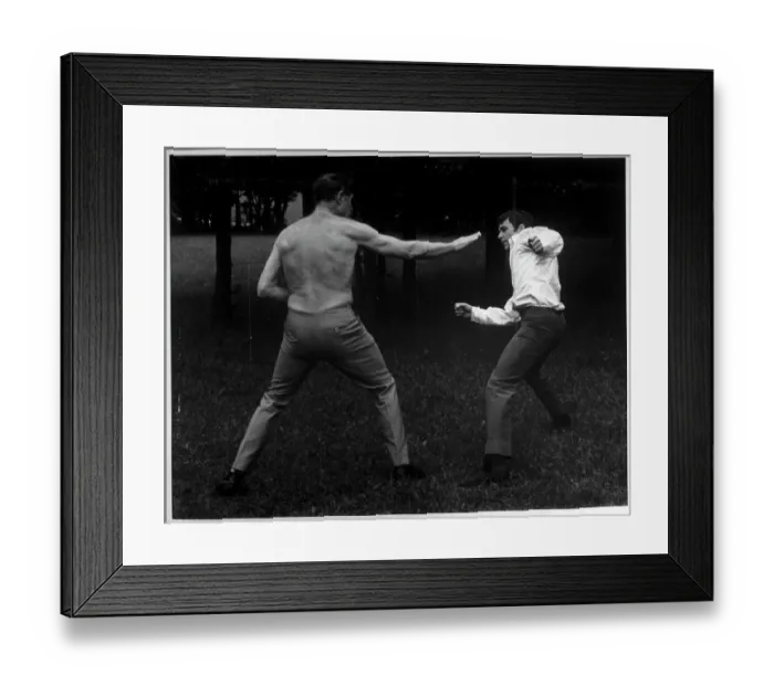 Framed Print : Barry Evans Learning Karate