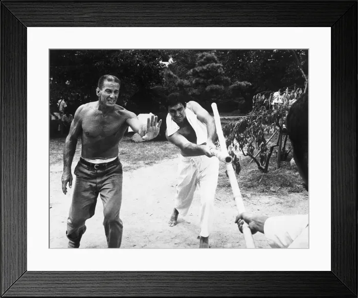 Framed Print : Sean Connery Learning Jojitsu for Film Framed Print : Sean Connery Learning Jojitsu for Film