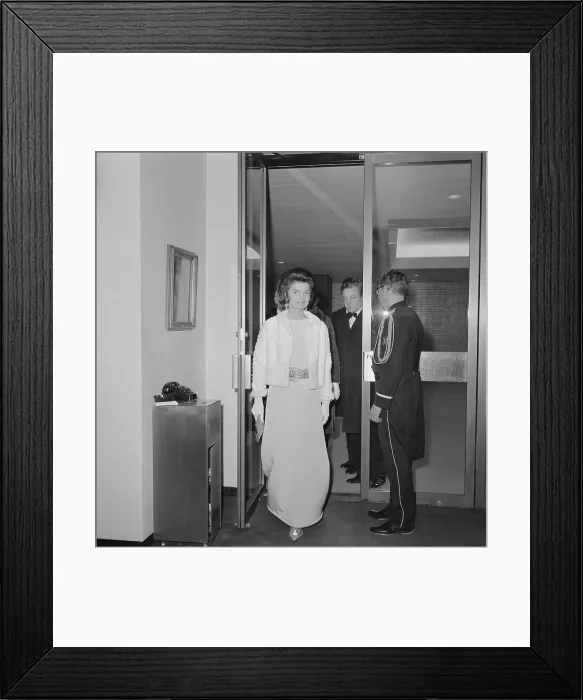Framed Print : Jacqueline Kennedy Arriving at Metropolitan Opera Framed Print : Jacqueline Kennedy Arriving at Metropolitan Opera