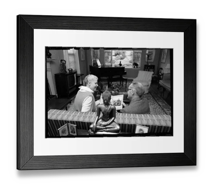 Framed Print : Margeret and Kenneth Landon at Home Framed Print : Margeret and Kenneth Landon at Home