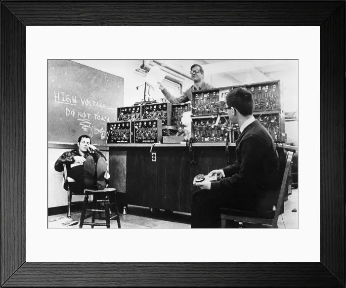 Framed Print : BU Students with Computer Prototype Framed Print : BU Students with Computer Prototype