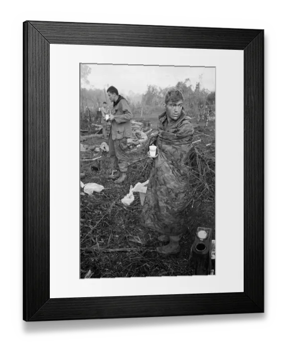 Framed Print : Soldier Wrapped In Blanket Framed Print : Soldier Wrapped In Blanket
