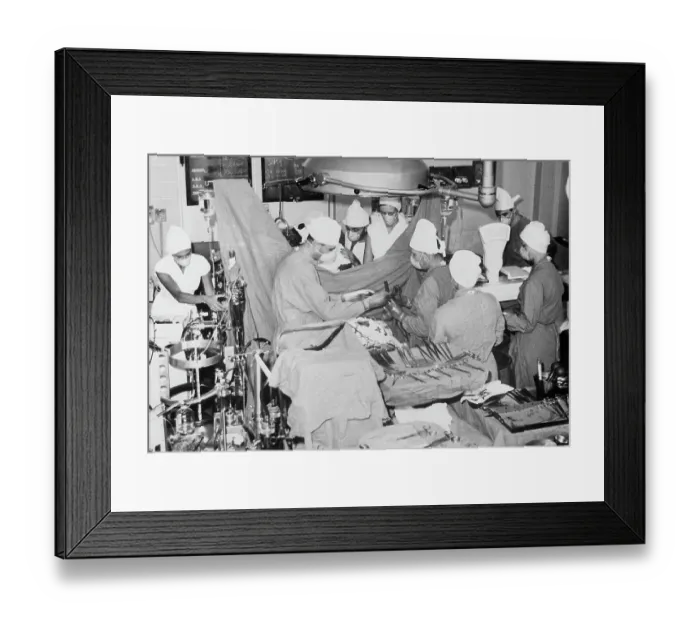 Framed Print : South African Surgical Team Operating Framed Print : South African Surgical Team Operating