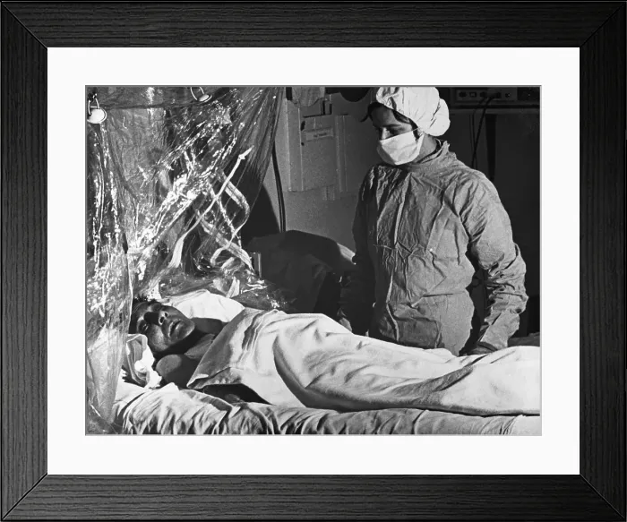 Framed Print : A Nurse Cares for the First Heart Transplant Patient Framed Print : A Nurse Cares for the First Heart Transplant Patient