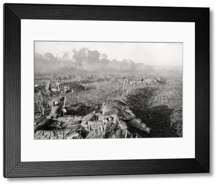 Framed Print : Soldiers at Battlefield in Vietnam