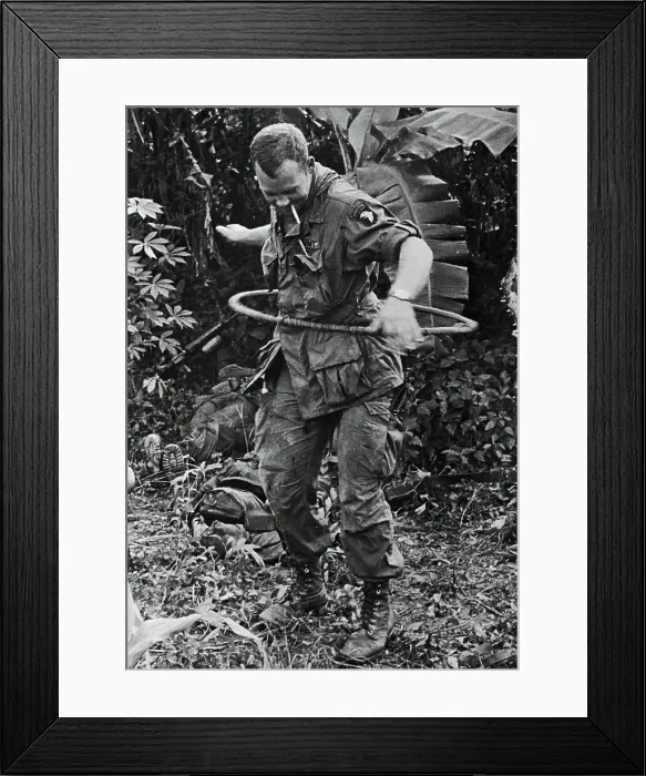 Framed Print : Sergeant Hula Hooping for Fun Framed Print : Sergeant Hula Hooping for Fun