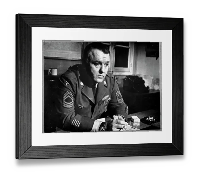 Framed Print : Rod Steiger Playing a Sergeant