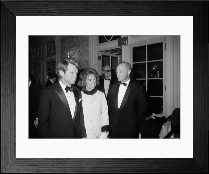 Framed Print : Robert and Ethel Kennedy With John Glenn in Formal Attire Framed Print : Robert and Ethel Kennedy With John Glenn in Formal Attire