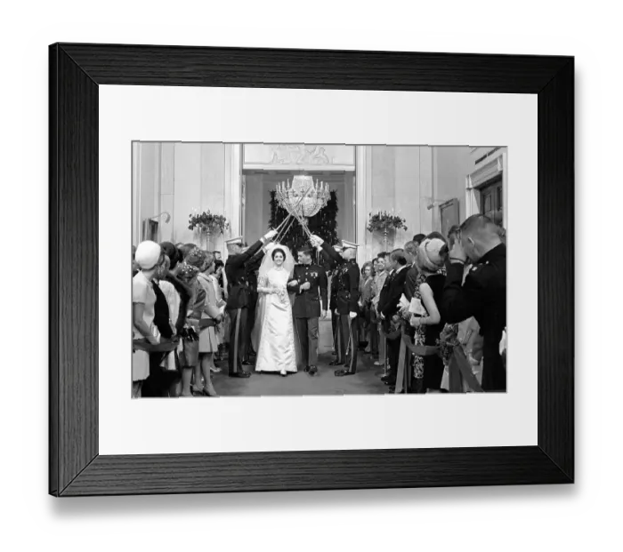 Framed Print : Lynda Johnson and Captain Charles Robb Framed Print : Lynda Johnson and Captain Charles Robb