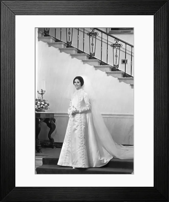 Framed Print : Lynda Johnson in Her Wedding Dress Framed Print : Lynda Johnson in Her Wedding Dress
