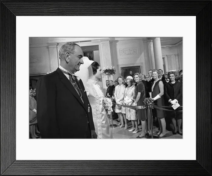 Framed Print : Wedding of Lynda Bird Johnson and Chuck Robb Framed Print : Wedding of Lynda Bird Johnson and Chuck Robb