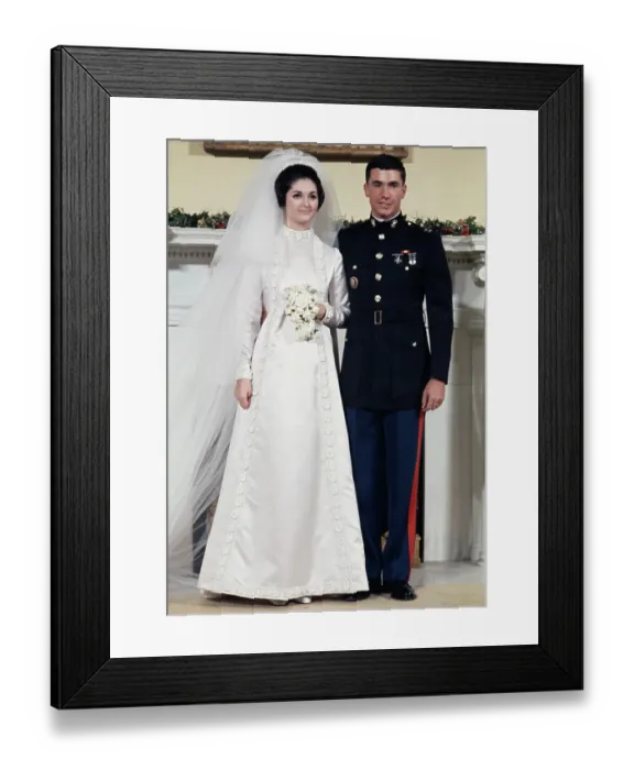 Framed Print : Lynda Bird Johnson And Captain Charles Robb Framed Print : Lynda Bird Johnson And Captain Charles Robb