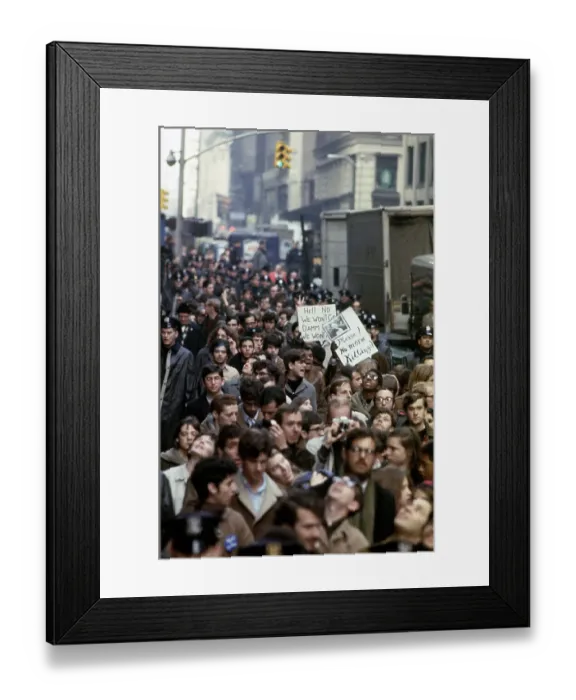 Framed Print : Anti-Draft Protest Framed Print : Anti-Draft Protest