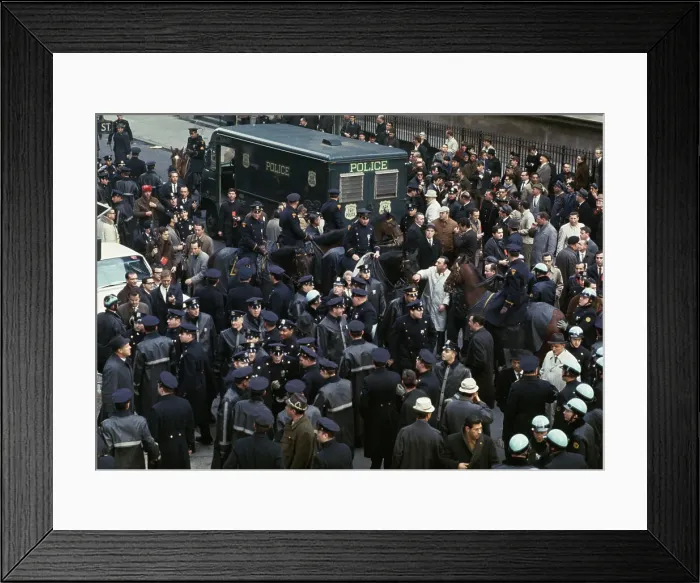 Framed Print : Police And Demonstrators Framed Print : Police And Demonstrators