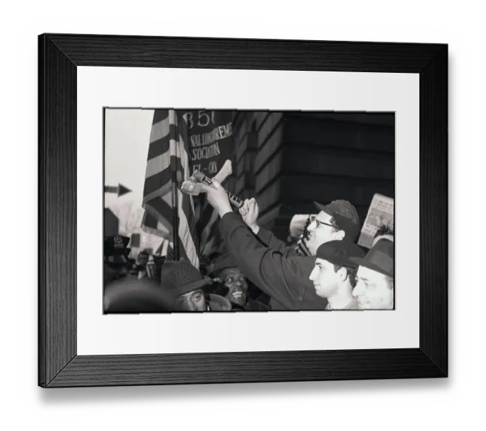 Framed Print : Counter Demonstrators at an Anti-Draft Protest Framed Print : Counter Demonstrators at an Anti-Draft Protest