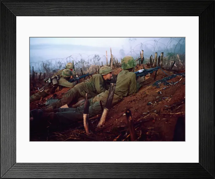 Framed Print : Soldiers Firing Their Weapons Framed Print : Soldiers Firing Their Weapons