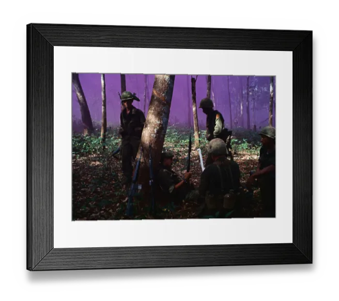 Framed Print : Soldiers Resting Near Trees Framed Print : Soldiers Resting Near Trees