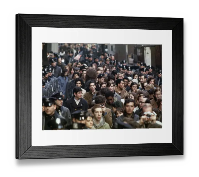 Framed Print : Anti-Draft Protest In New York