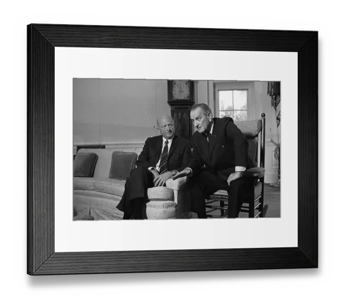 Framed Print : President Johnson and David Lilienthal Framed Print : President Johnson and David Lilienthal