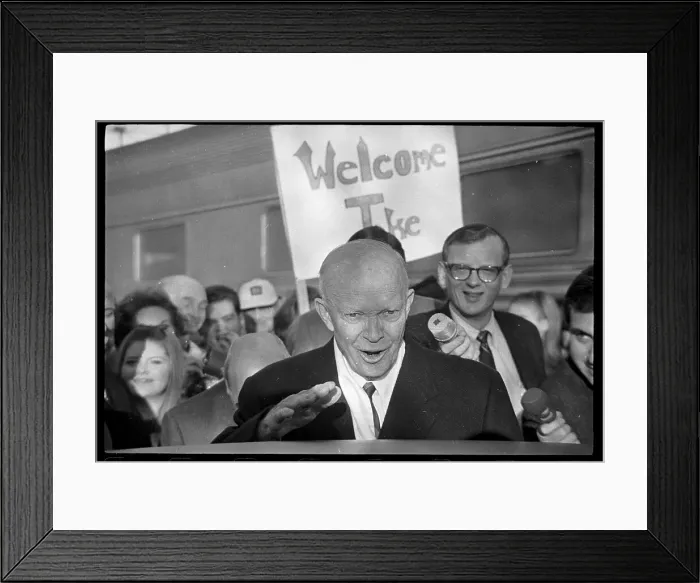 Framed Print : President Eisenhower Talking to Reporters Framed Print : President Eisenhower Talking to Reporters