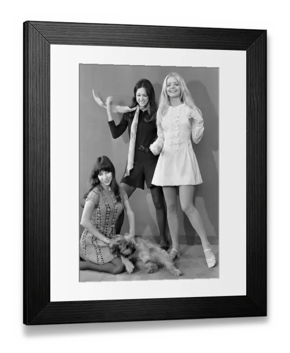 Framed Print : Ewa Aulin with Designers Vicky and Mia Framed Print : Ewa Aulin with Designers Vicky and Mia