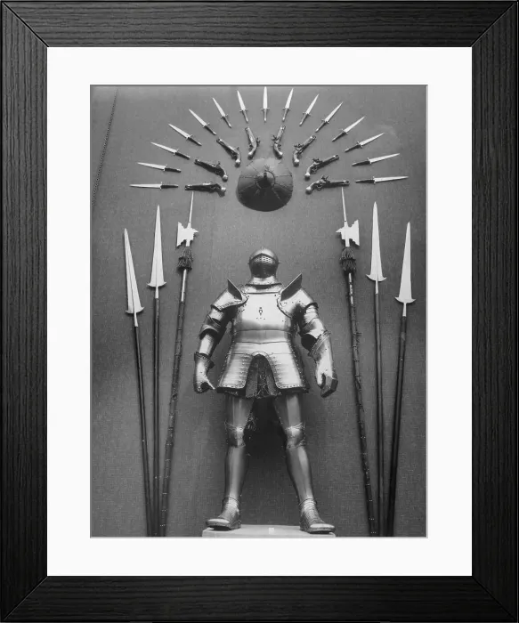 Framed Print : Suit of Armor and Weapons Framed Print : Suit of Armor and Weapons