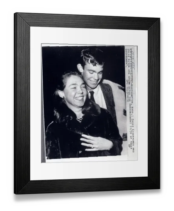 Framed Print : Julie Nixon and Fiance David Eisenhower Framed Print : Julie Nixon and Fiance David Eisenhower